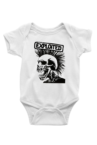 The Exploited Baskılı Beyaz Unisex Bebek Body - Zıbın
