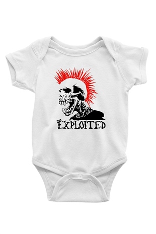 The Exploited Baskılı Beyaz Unisex Bebek Body - Zıbın