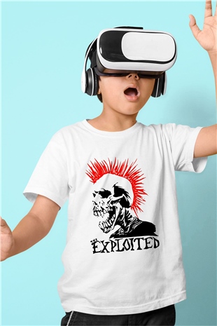 The Exploited Baskılı Beyaz Unisex Çocuk Tişört