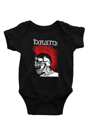 The Exploited Baskılı Siyah Bebek Body - Zıbın