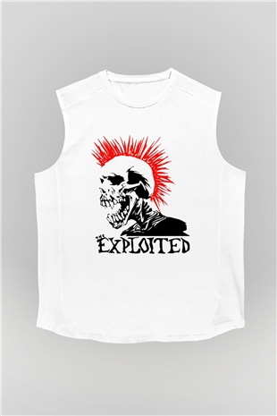 The Exploited Beyaz Unisex Kolsuz Tişört