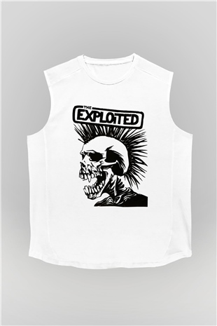 The Exploited Beyaz Unisex Kolsuz Tişört