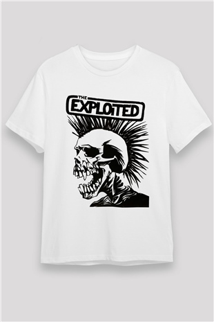 The Exploited Beyaz Unisex Tişört T-Shirt - TişörtFabrikası
