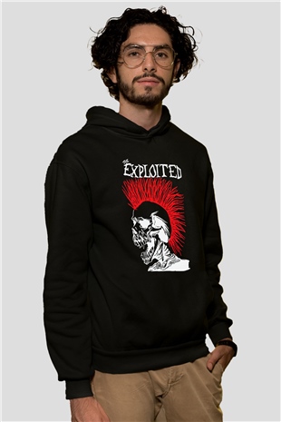 The Exploited Siyah Unisex Hoodie