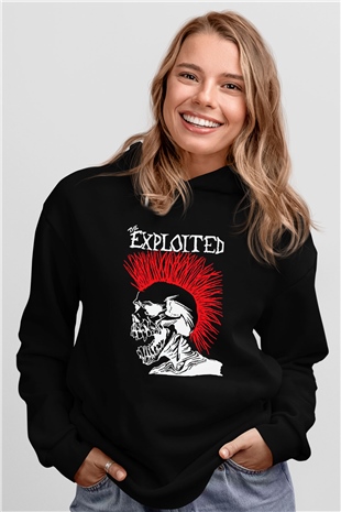 The Exploited Siyah Unisex Hoodie