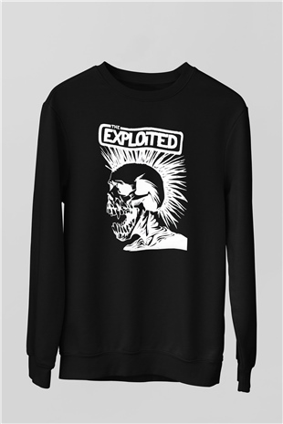 The Exploited Siyah Unisex Sweatshirt