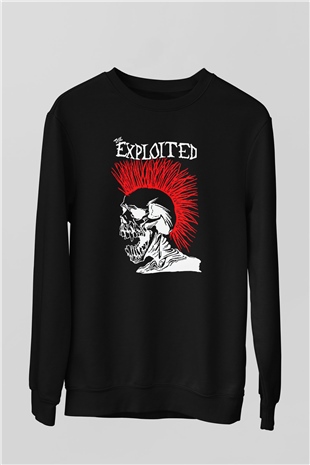 The Exploited Siyah Unisex Sweatshirt