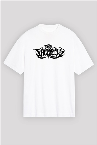 The Faceless Beyaz Unisex Oversize Tişört T-Shirt