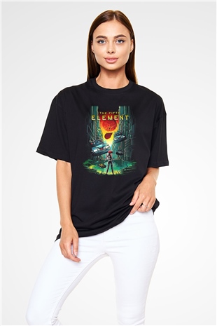 The Fifth Element Siyah Unisex Oversize Tişört