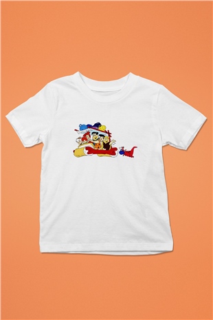 The Flintstones Taş Devri Baskılı Beyaz Unisex Çocuk Tişört