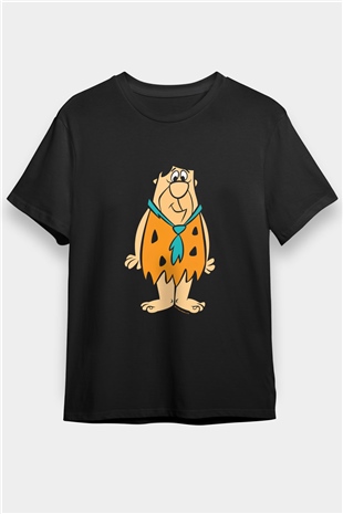 The Flintstones Taş Devri Siyah Unisex Tişört