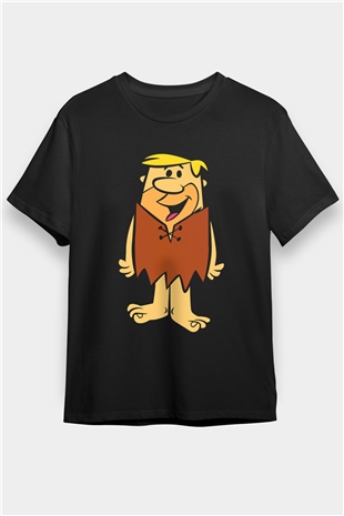 The Flintstones Taş Devri Siyah Unisex Tişört