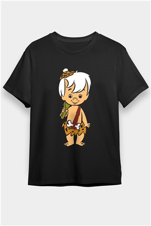 The Flintstones Taş Devri Siyah Unisex Tişört