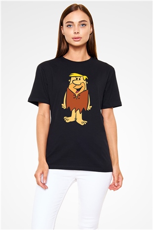 The Flintstones Taş Devri Siyah Unisex Tişört