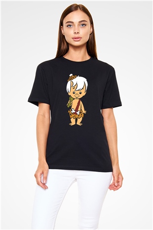 The Flintstones Taş Devri Siyah Unisex Tişört