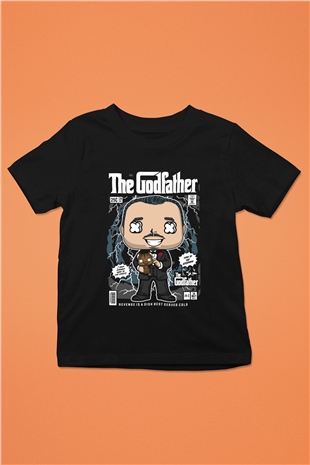 The Godfather Baskılı Unisex Siyah Çocuk Tişört