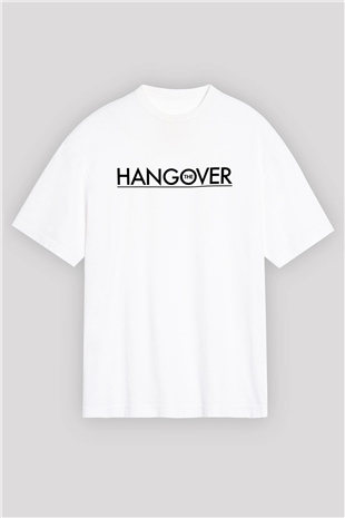 The Hangover Beyaz Unisex Oversize Tişört T-Shirt