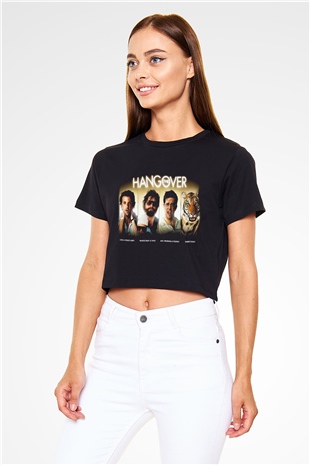The Hangover Siyah Crop Top Tişört