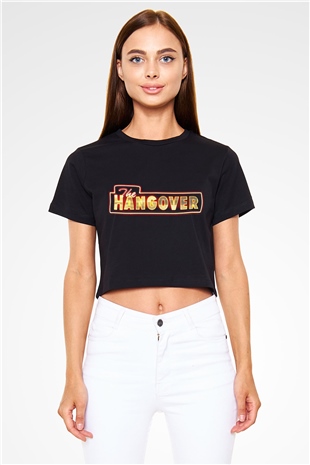 The Hangover Siyah Crop Top Tişört