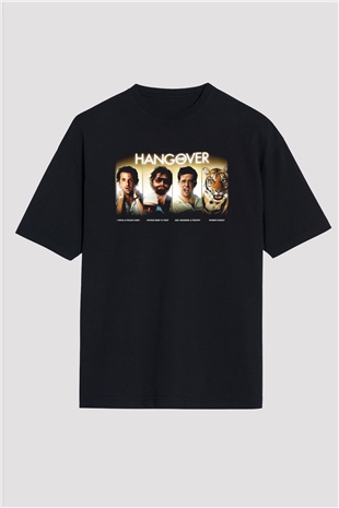 The Hangover Siyah Unisex Oversize Tişört T-Shirt