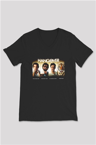 The Hangover Siyah Unisex V Yaka Tişört T-Shirt