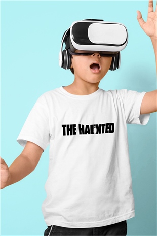 The Haunted Baskılı Beyaz Unisex Çocuk Tişört