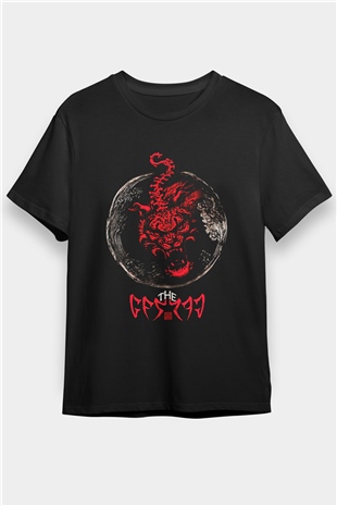 The Hu Baskılı Unisex Siyah Tişört - Tshirt