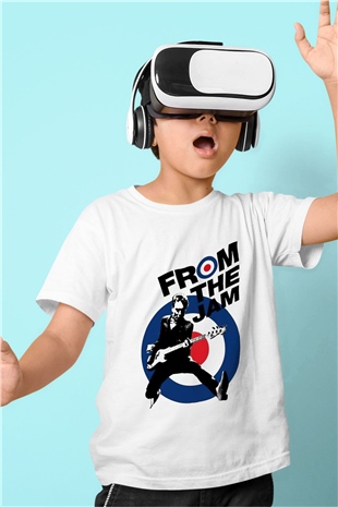 The Jam Baskılı Beyaz Unisex Çocuk Tişört