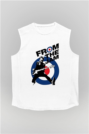 The Jam Beyaz Unisex Kolsuz Tişört