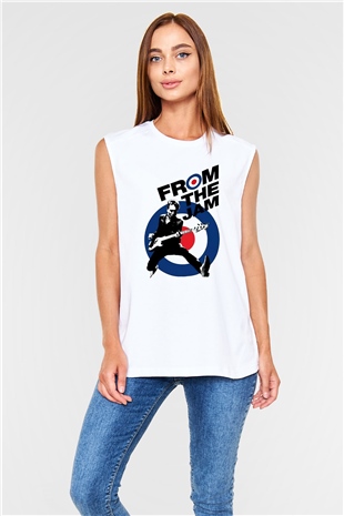 The Jam Beyaz Unisex Kolsuz Tişört
