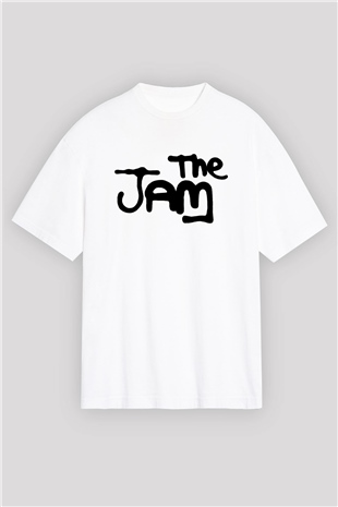 The Jam Beyaz Unisex Oversize Tişört T-Shirt