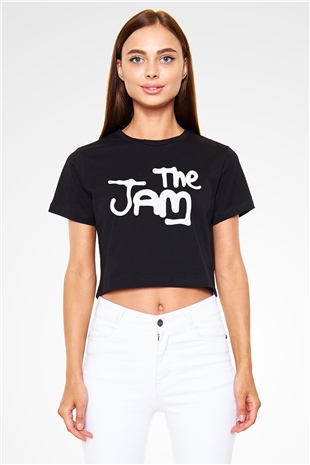 The Jam Siyah Crop Top Tişört