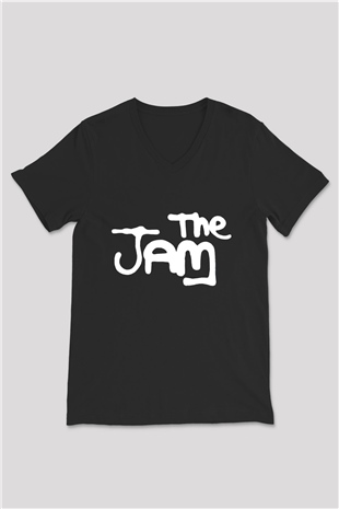 The Jam Siyah Unisex V Yaka Tişört T-Shirt