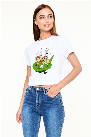 The Jetsons Jetsonlar Beyaz Unisex Oversize Tişört