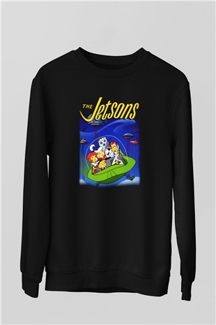 The Jetsons Jetsonlar Siyah Unisex Sweatshirt