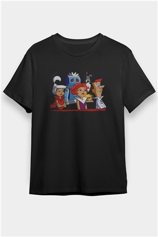 The Jetsons Jetsonlar Siyah Unisex Tişört