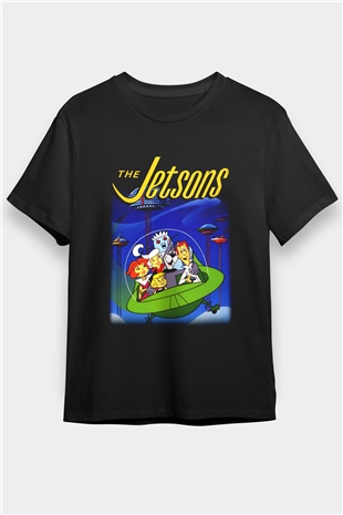 The Jetsons Jetsonlar Siyah Unisex Tişört