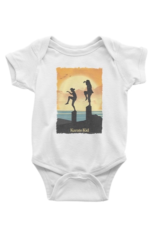 The Karate Kid Beyaz Bebek Body - Zıbın