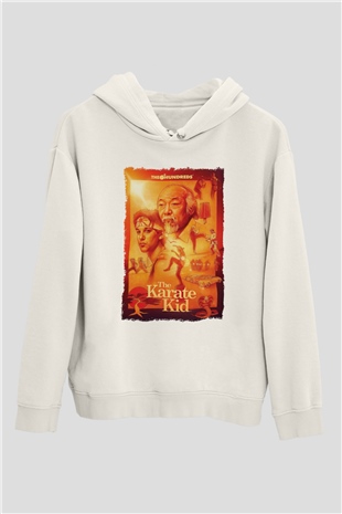 The Karate Kid Beyaz Unisex Hoodie