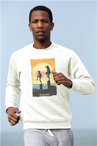 The Karate Kid Beyaz Unisex Sweatshirt