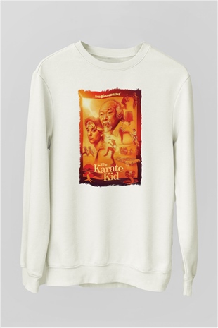 The Karate Kid Beyaz Unisex Sweatshirt