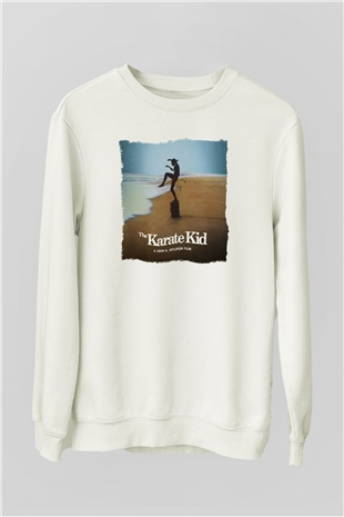 The Karate Kid Beyaz Unisex Sweatshirt