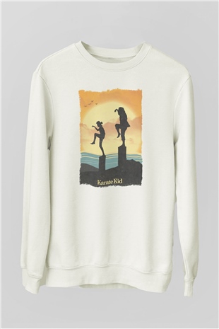 The Karate Kid Beyaz Unisex Sweatshirt
