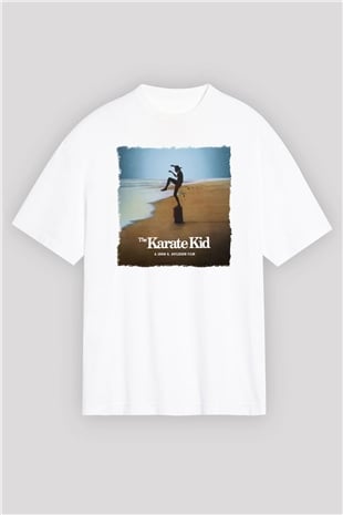 The Karate Kid Beyaz Oversize Tişört Oversize T-shirt