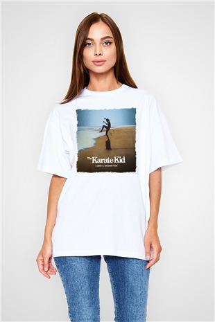 The Karate Kid Beyaz Oversize Tişört Oversize T-shirt