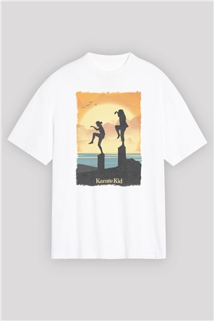 The Karate Kid Beyaz Oversize Tişört Oversize T-shirt
