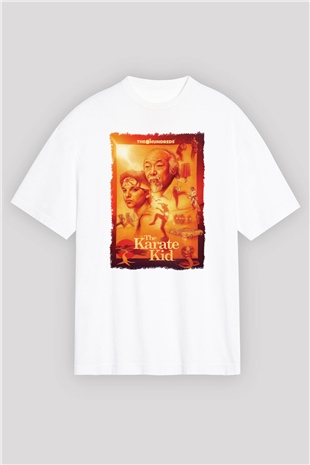The Karate Kid Beyaz Oversize Tişört Oversize T-shirt