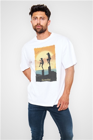 The Karate Kid Beyaz Oversize Tişört Oversize T-shirt