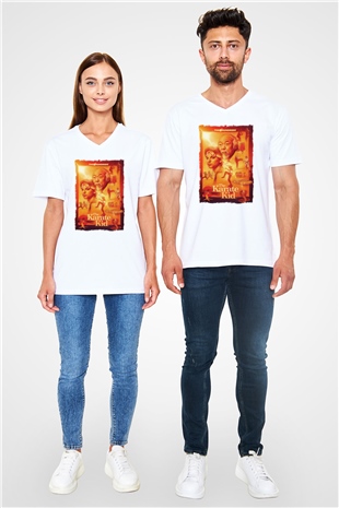 The Karate Kid Beyaz Unisex V Yaka Tişört