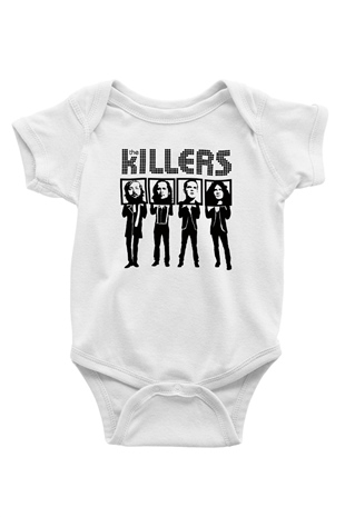 The Killers Baskılı Beyaz Unisex Bebek Body - Zıbın